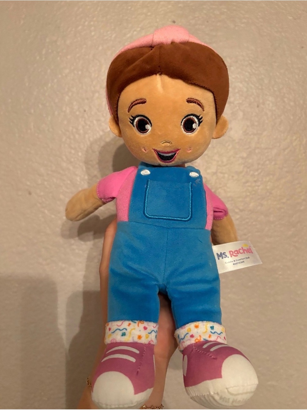 Ms. Rachel Plush Doll - Pink Shirt & Blue Overalls
